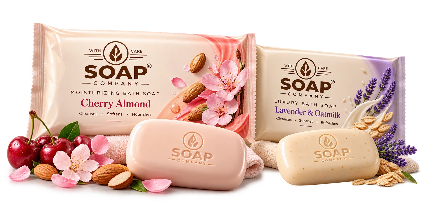 Luxury Cherry Almond & Lavender Soaps